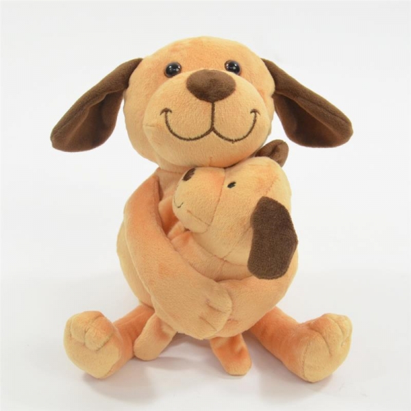 Kögler Laber-Hund mit Baby, "Senta und Cora", inkl. Batterien, 16x15,5x23cm